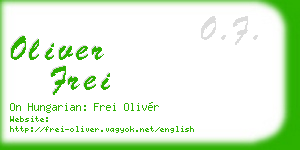 oliver frei business card