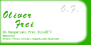 oliver frei business card